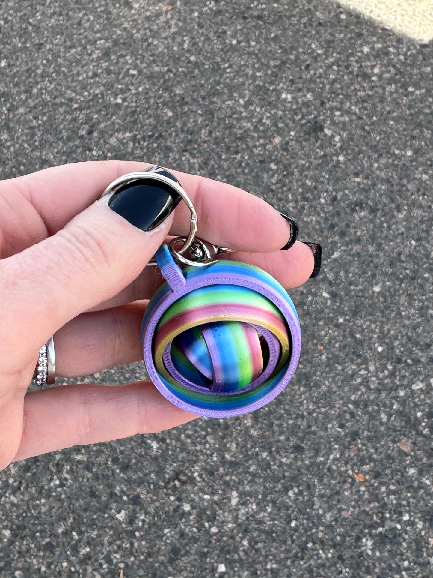 Spinning Fidget Keychain