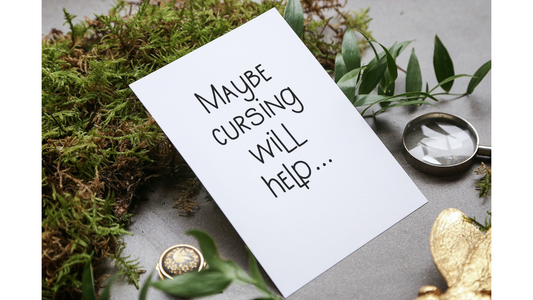 Maybe cursing will help greeting card