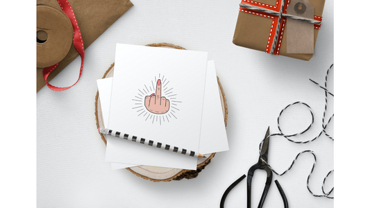 Middle finger greeting card